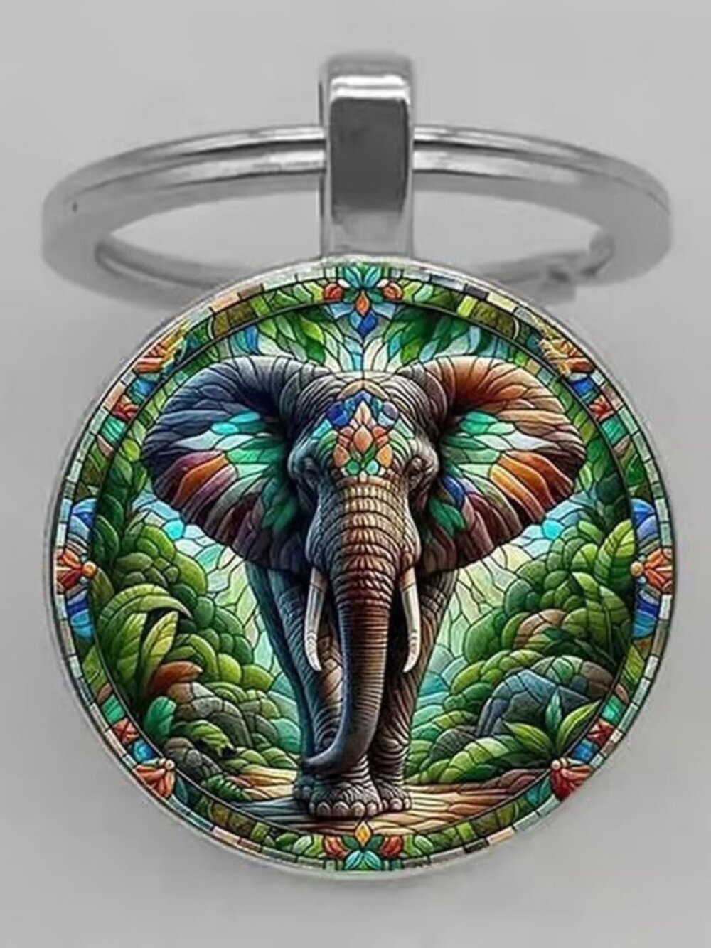 Stainless Steel ELEPHANT Keyring Keychain Accessory